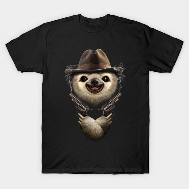 SLOTH COWBOY T-Shirt by ADAMLAWLESS